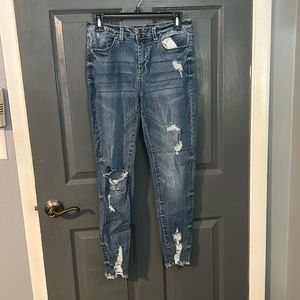 Blue Spice juniors skinny blue jeans, size: 7